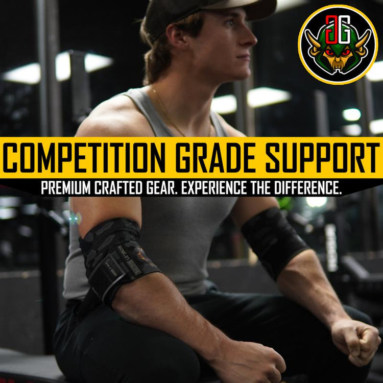 Goblin Gear 42" Super Heavy Duty Competition Grade Weightlifting/Powerlifting Elbow Wraps -