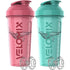 VELOMIX - 2 Pack 28 Oz Protein Shaker Bottles with 2X Wire Whisk & Leak Proof Shaker Cups for Protein Shakes - 100% Leak Proof Design