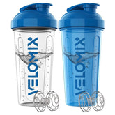 VELOMIX - 2 Pack 28 Oz Protein Shaker Bottles with 2X Wire Whisk & Leak Proof Shaker Cups for Protein Shakes - 100% Leak Proof Design