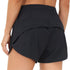 Women High Waisted Back Pocket Yoga Shorts Double Layer Running Yoga Sports Shorts